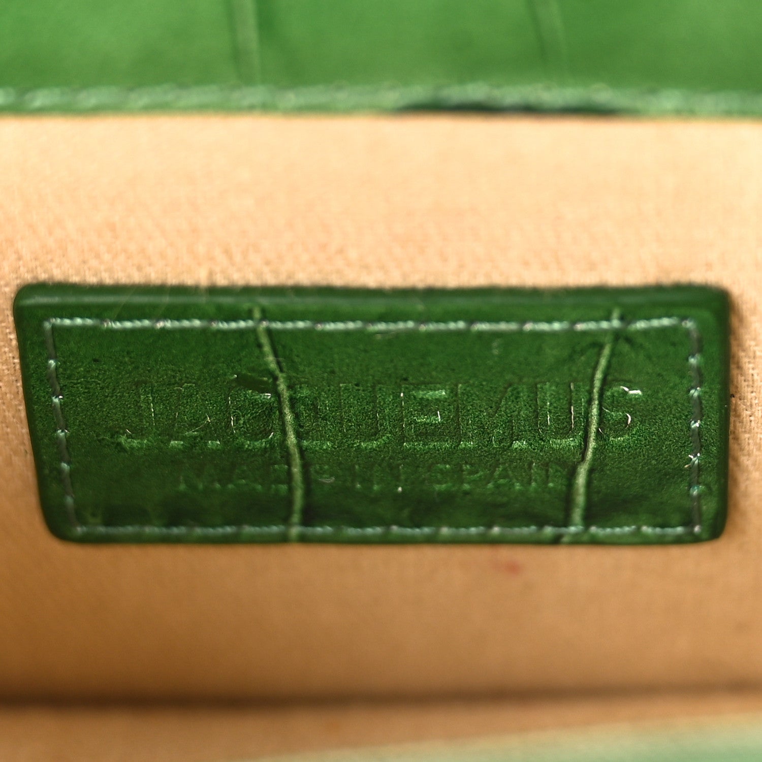 Jacquemus Calfskin Crocodile Embossed Le Chiquito Green 6 of 12