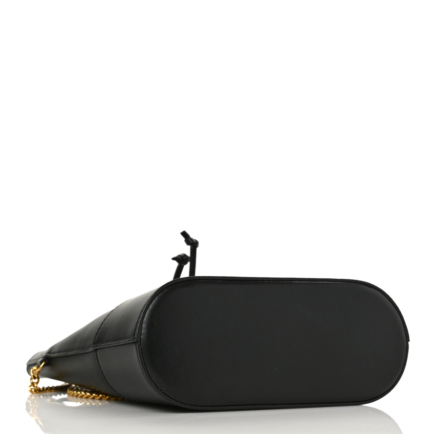 Nappa Mini VLogo Signature Chain Bucket Bag Black