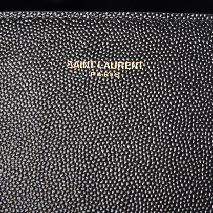Saint Laurent Grain de Poudre Medium Classic Monogram Cassandra Top Handle Black Rouge Legion 7 of 12
