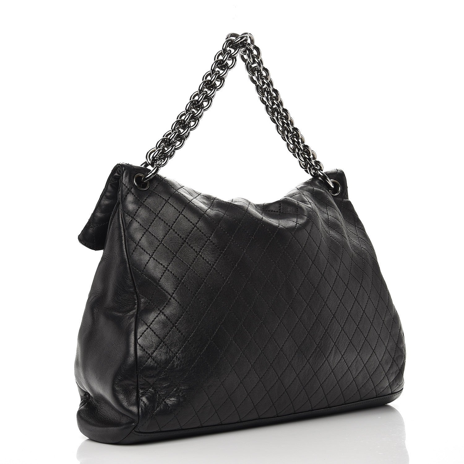 Chanel Lambskin Quilted New Lock Flap Black 3 of 10