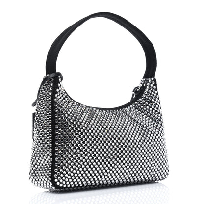 Prada Satin Crystal Mini Re-Edition 2000 Bag Cristal 3 of 12