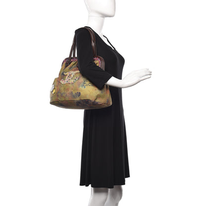 Chanel Washed Toile Graffiti On The Pavements Bowler Khaki Multicolor 2 of 19