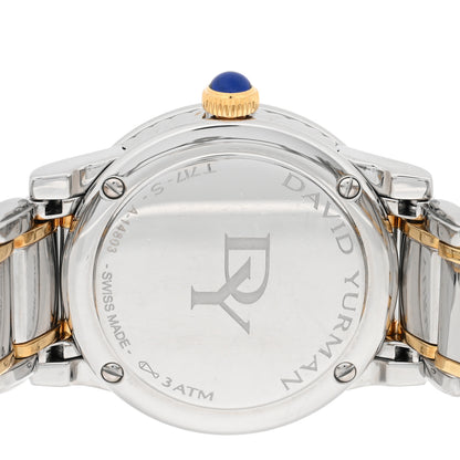 David Yurman Stainless Steel 18K Yellow Gold Diamond Bezel Mother of Pearl 30mm Classic Quartz Watch 4 of 4