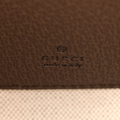 Gucci GG Supreme Monogram Textured Dollar Calfskin Web Mini Ophidia Top Handle Bowler Bag Beige Ebony New Acero 6 of 14