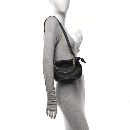 Loewe Nappa Calfskin Mini Flamenco Knot Clutch With Chain Black 2 of 10