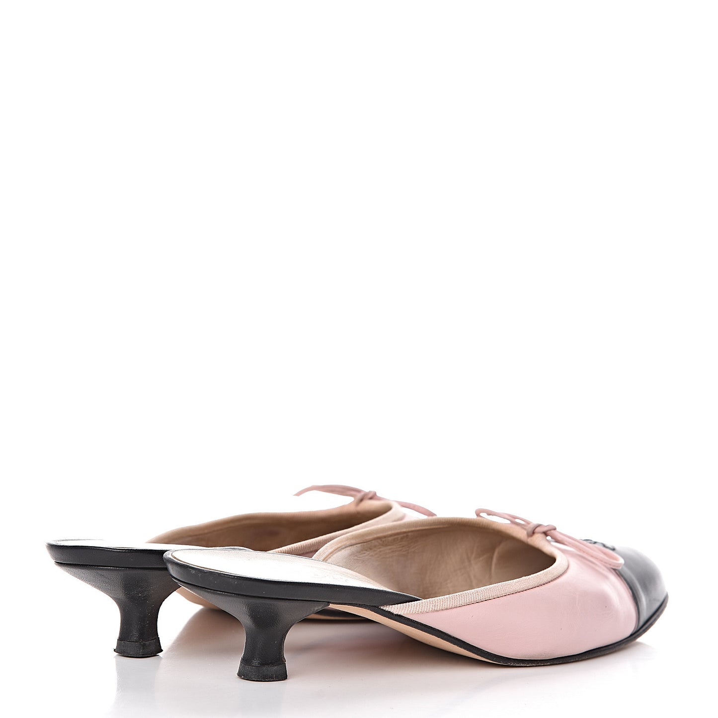 Lambskin Cap Toe CC Mules 39.5 Pink Black