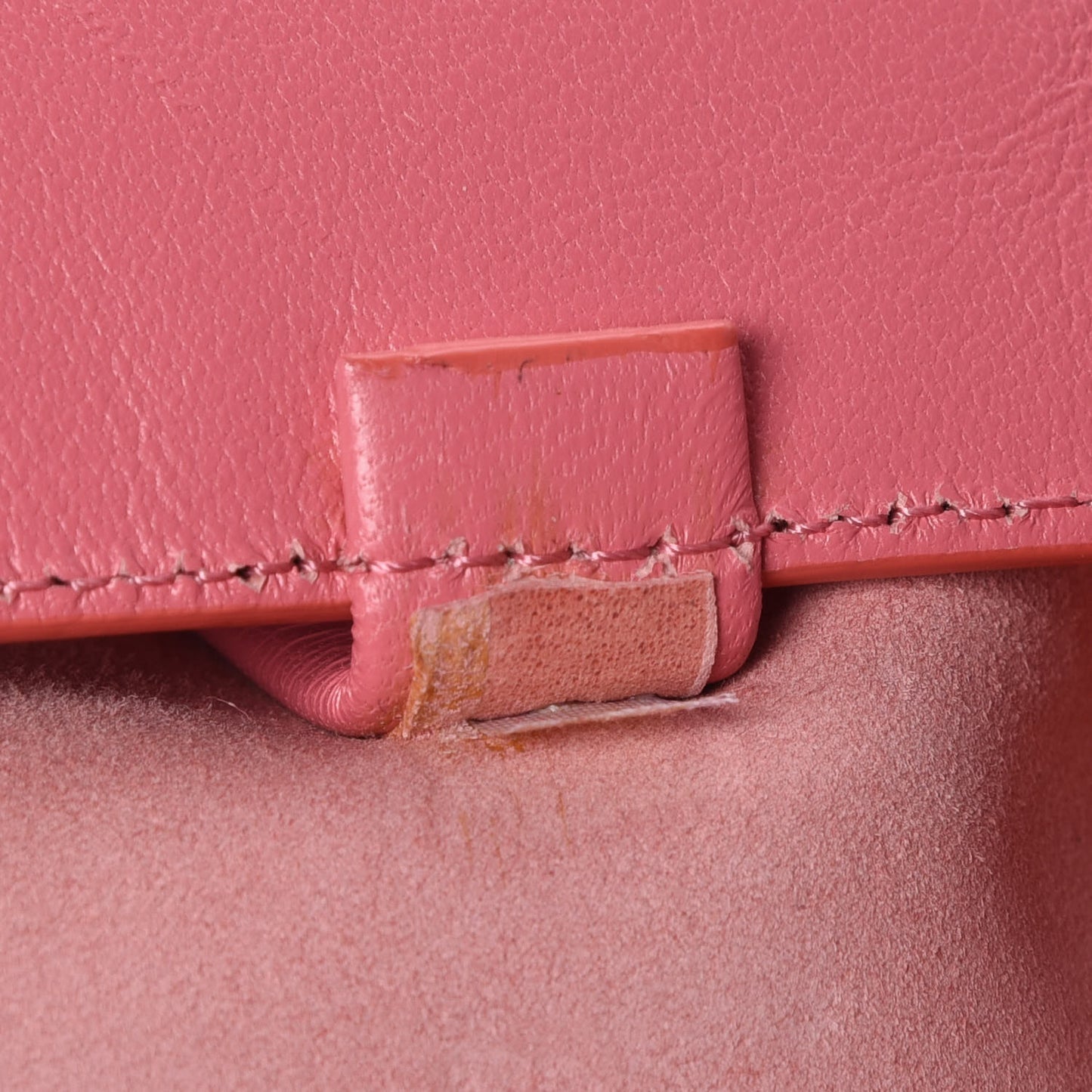 Smooth Lambskin Vertical Bi-Cabas Pink Rust