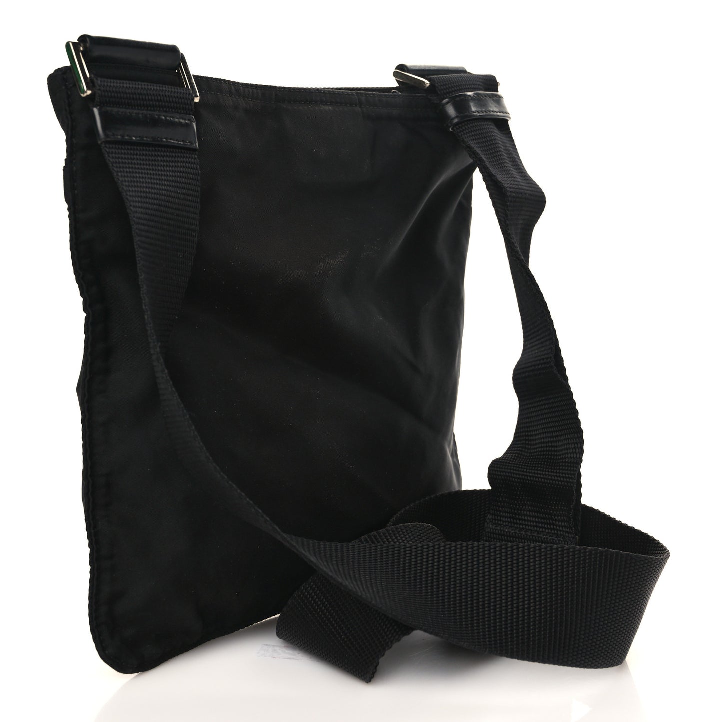 Nylon Vela Flat Messenger Bag Black