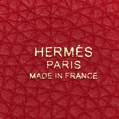 Hermes Taurillon Clemence Picotin Lock 18 PM  Rouge Casaque 6 of 11
