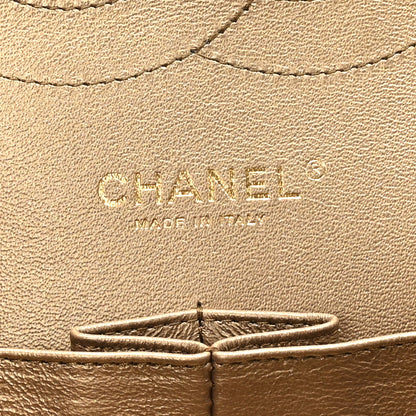 Chanel Metallic Lambskin Quilted Jumbo Double Flap Gold 6 of 9