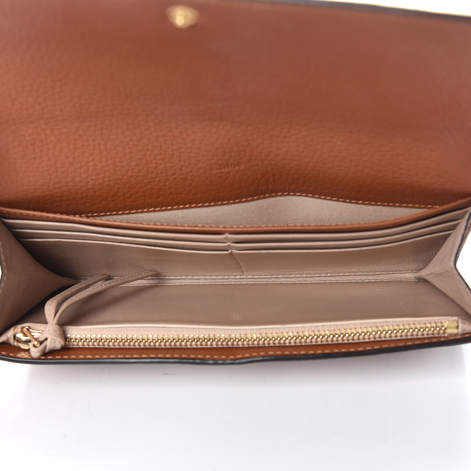 Chloe Calfskin Alphabet Long Wallet Brown 7 of 12