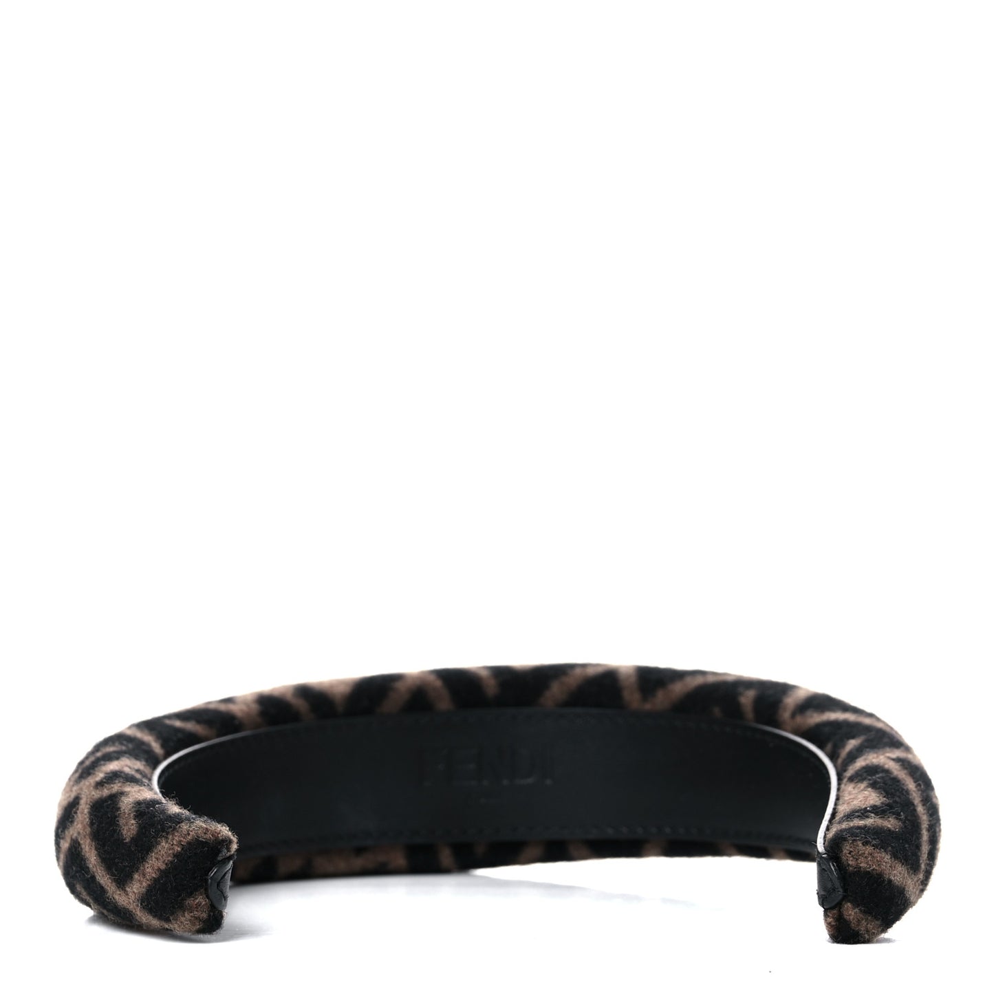 Wool Cashmere FF Logo Headband Tobacco