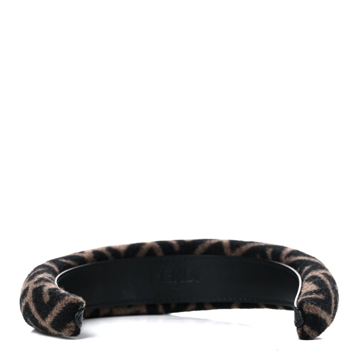 Fendi Wool Cashmere FF Logo Headband Tobacco 4 of 5