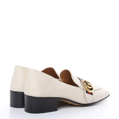 Gucci Calfskin Web Peyton Loafers 38.5 Mystic White 4 of 15