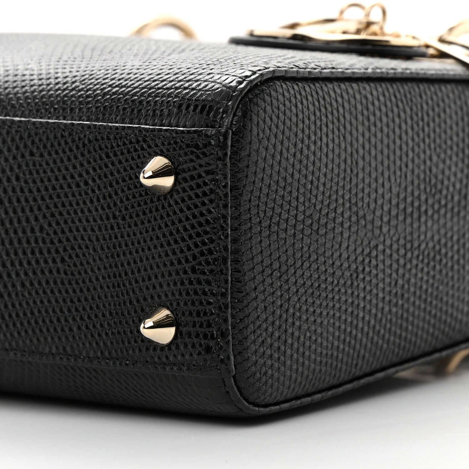Christian Dior Lizard Small Lady Dior Black 10 of 14