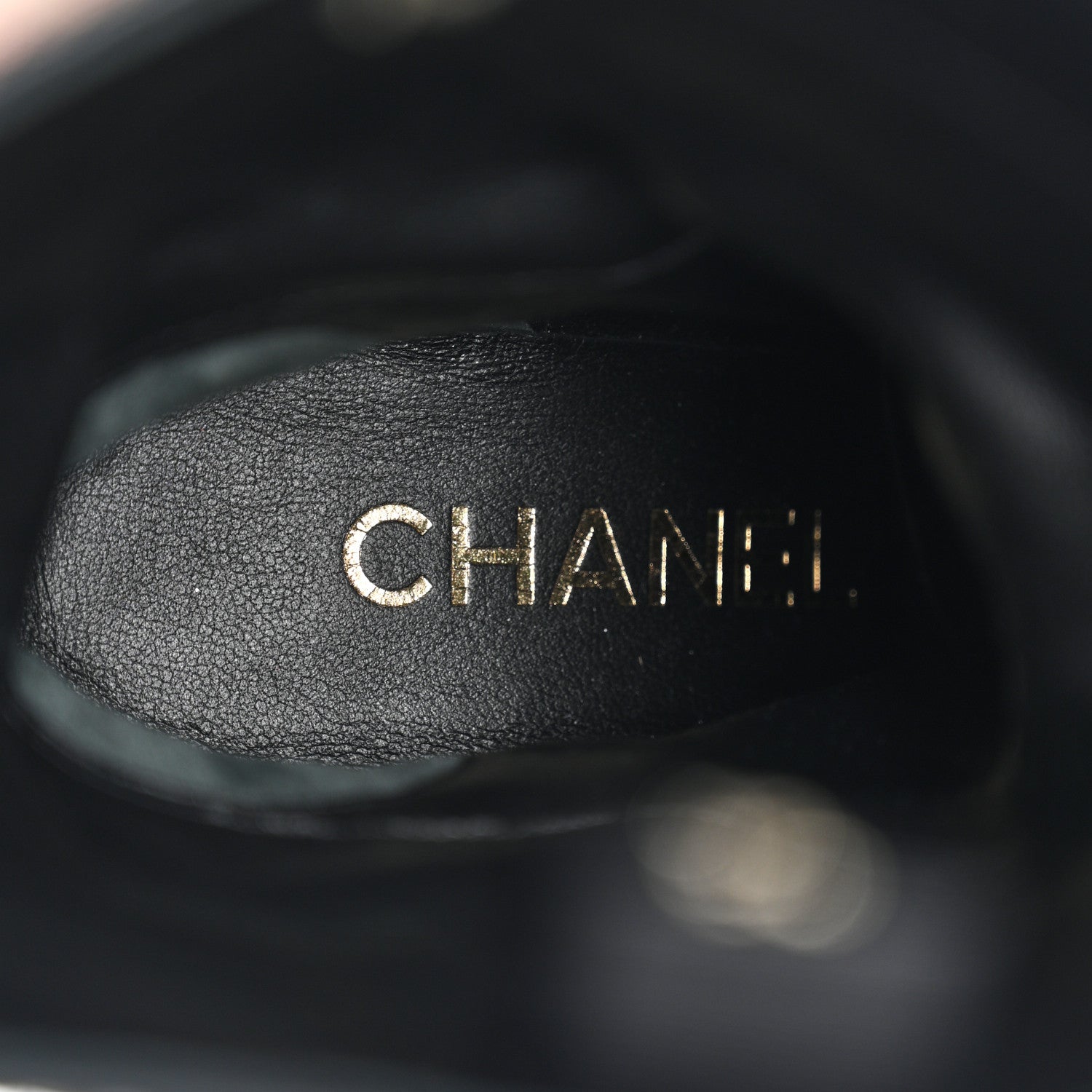Chanel Lambskin CC Logo Calf Boots 35 Black 7 of 8