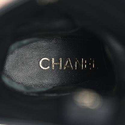Chanel Lambskin CC Logo Calf Boots 35 Black 7 of 8