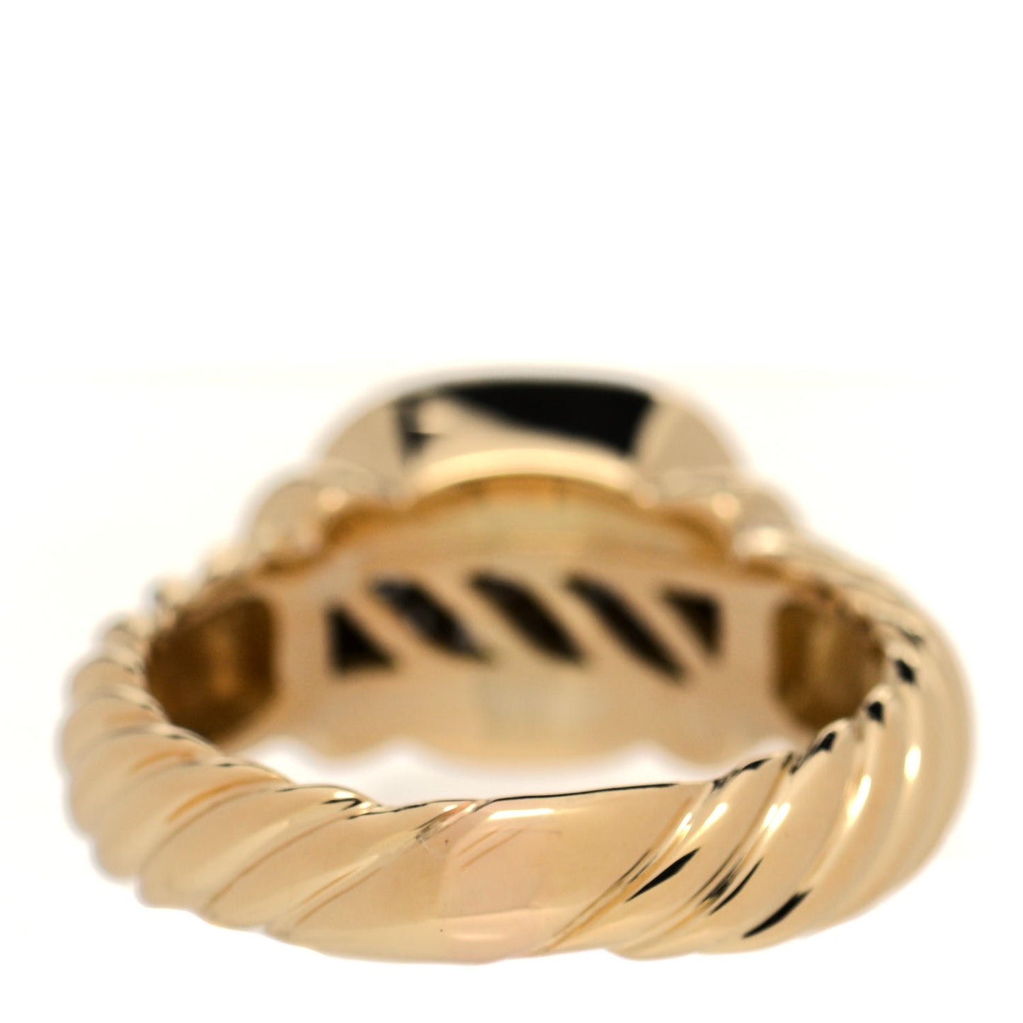 18K Yellow Gold Diamond 10mm Noblesse Ring 56 7.5