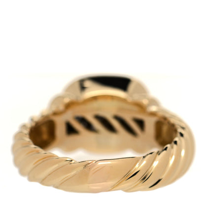 David Yurman 18K Yellow Gold Diamond 10mm Noblesse Ring 56 7.5 3 of 5