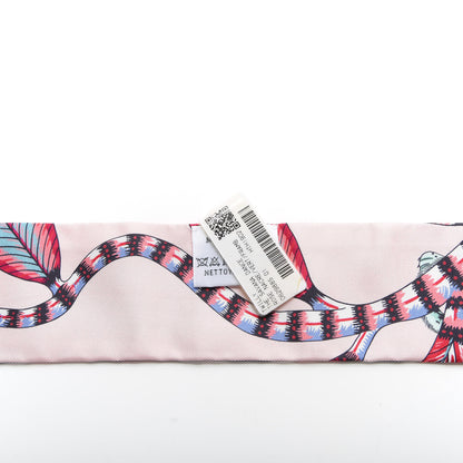 Hermes Silk The Savana Dance Twilly Rose Nacre Vert Framboise 2 of 4