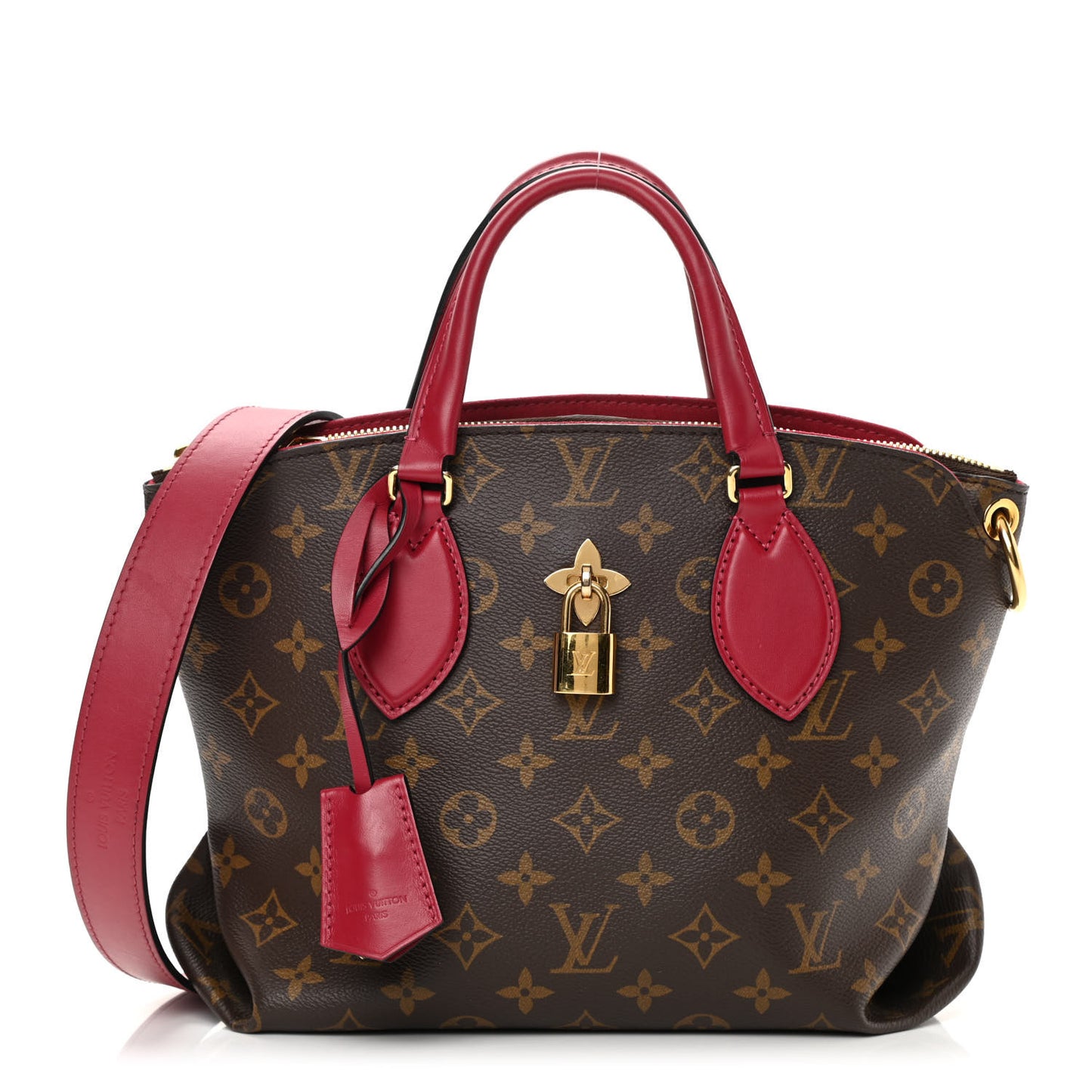 Monogram Flower Zipped Tote PM Lie de Vin