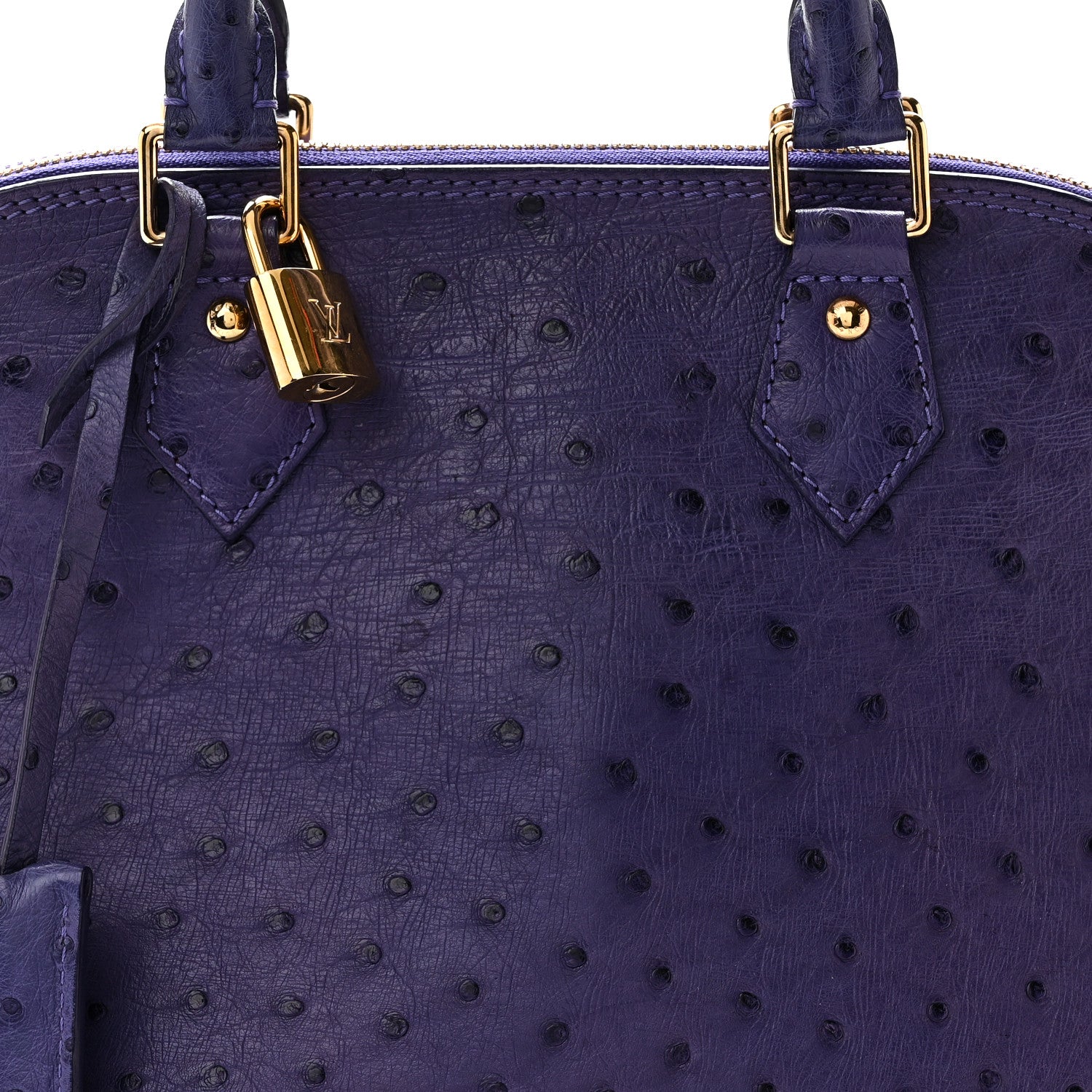 Louis Vuitton Ostrich Alma PM Indigo 7 of 9