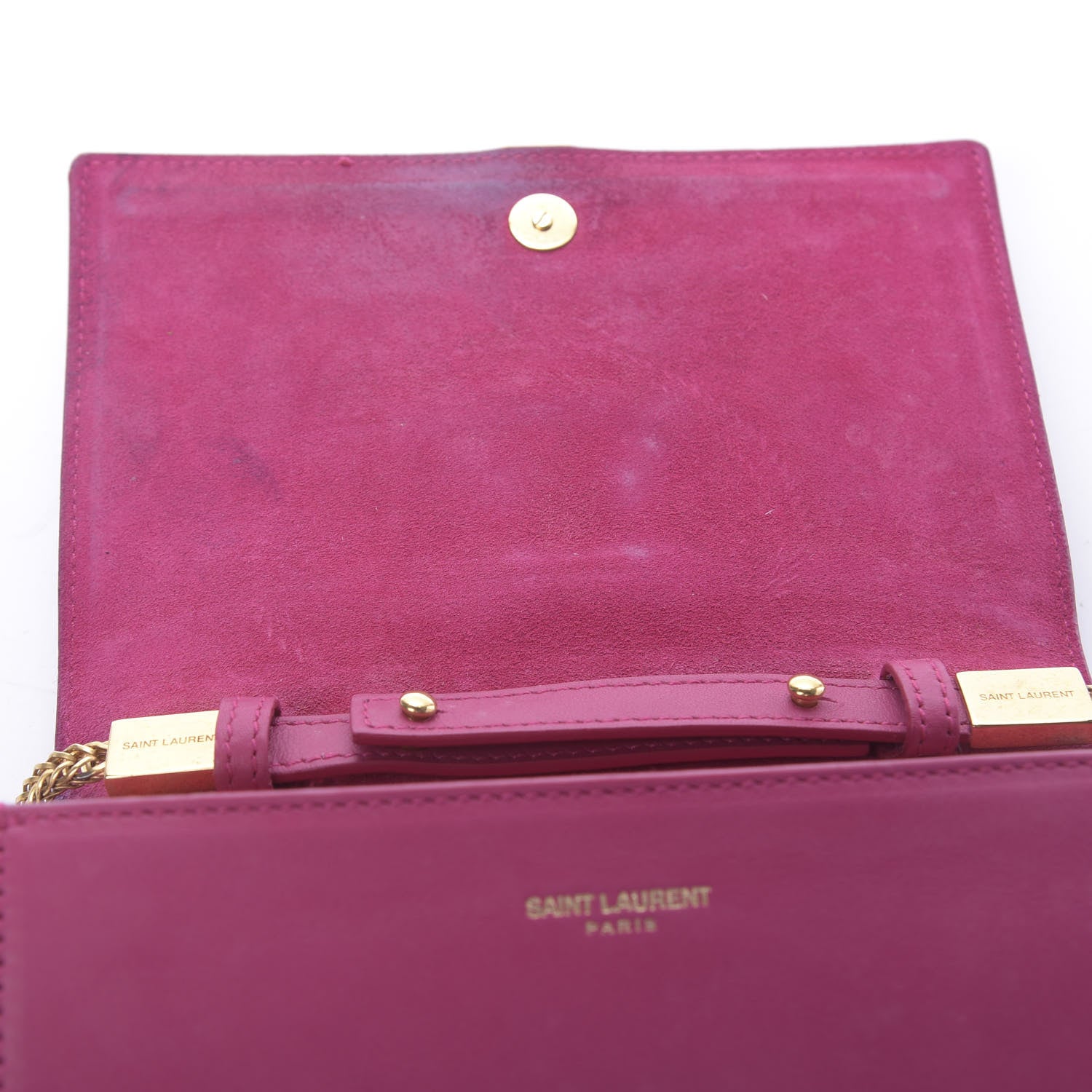Saint Laurent Calfskin Small Classic Y Satchel Fuchsia 11 of 14