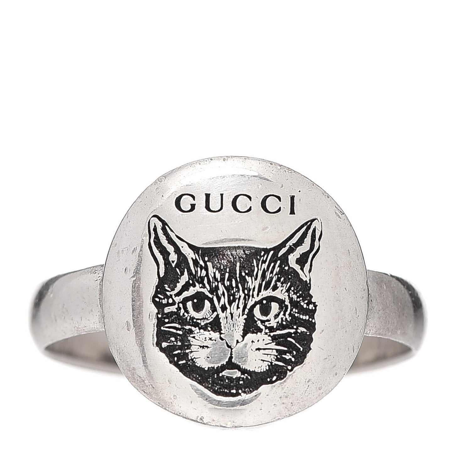 Sterling Silver Blind for Love Mystic Cat Ring 56 7.5