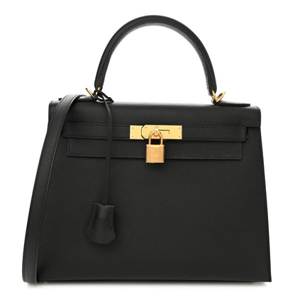 Hermes Epsom Kelly Sellier 28 Black 1 of 12