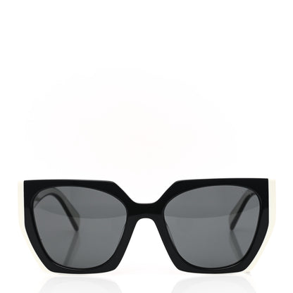 Prada Acetate Sunglasses SPR 15W Black White 2 of 7