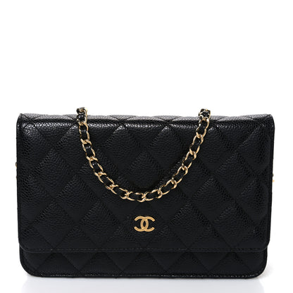 Chanel Caviar Quilted Wallet On Chain WOC Black 1 of 10