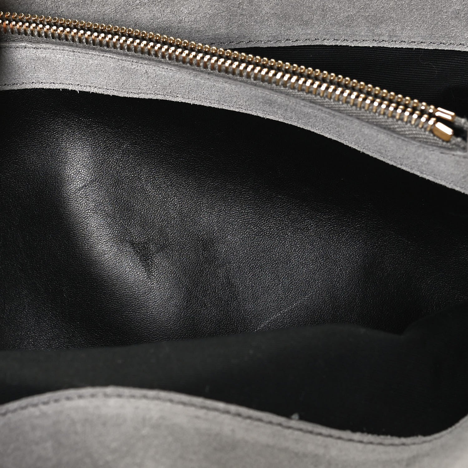 Saint Laurent Suede Mixed Matelasse Tri-Quilt Large Monogram Envelope Satchel Grey 13 of 13