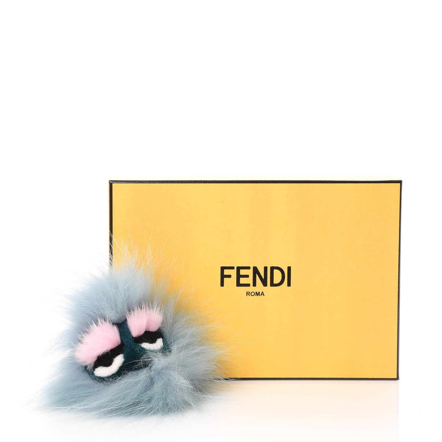 Fox Mink Rabbit Fur Vitello Flamingo Mini Monster Bag Bug Charm Lagoon Black Multicolor