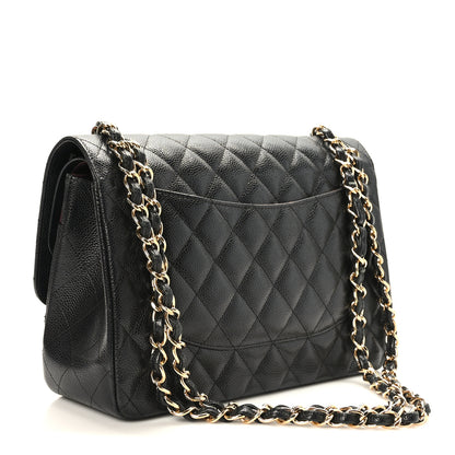 Chanel Caviar Quilted Jumbo Double Flap Black 3 of 10