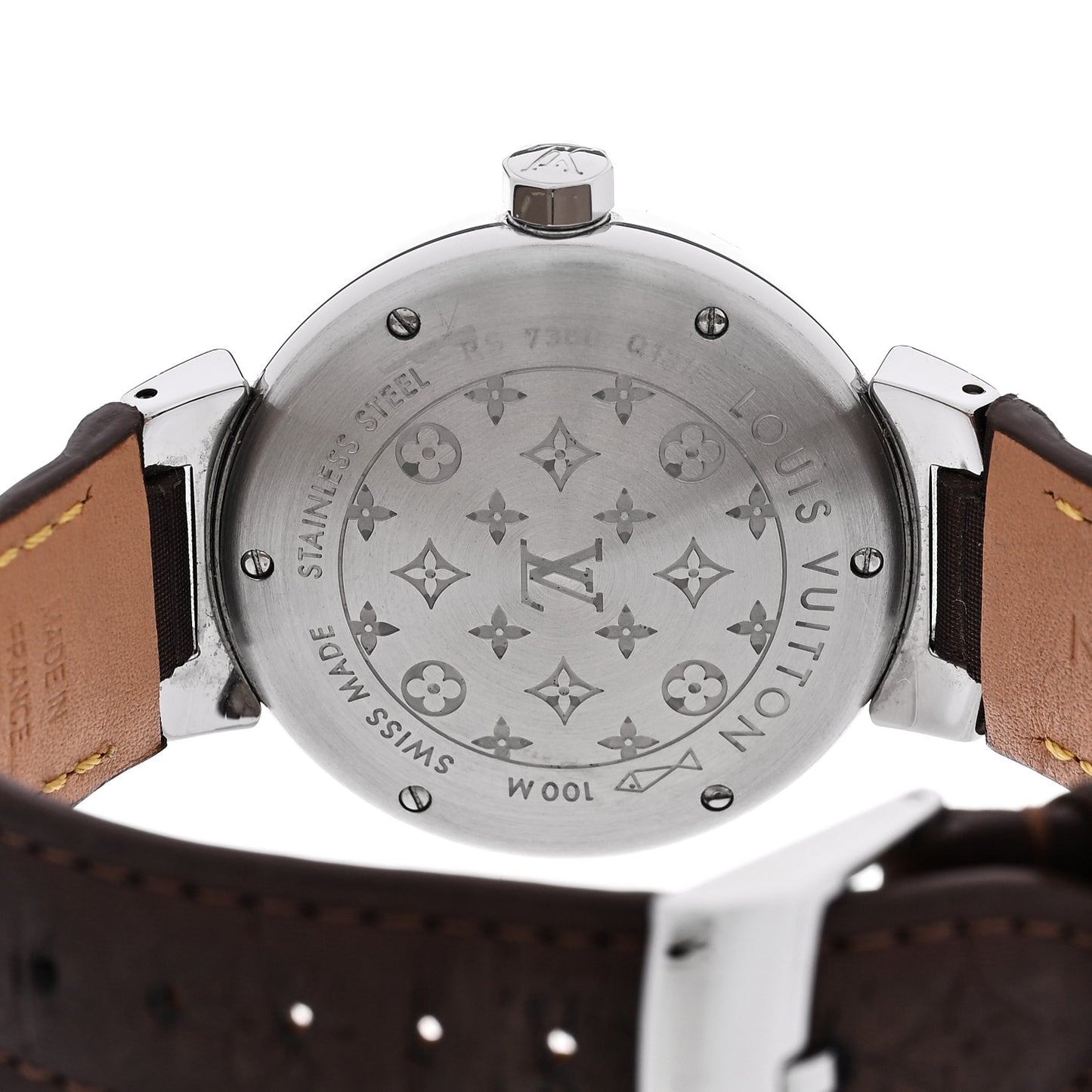 Stainless Steel Douceur Diamond Mother of Pearl 34mm Tambour Lovely Quartz Watch