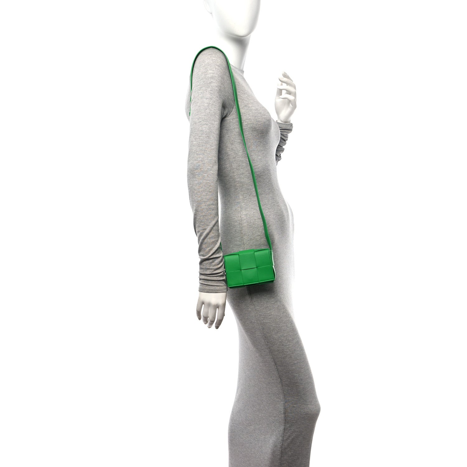Bottega Veneta Lambskin Maxi Intrecciato Extra Mini Cassette Crossbody Bag Parakeet 2 of 9