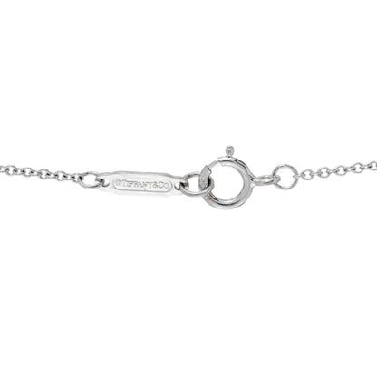 Tiffany 18K White Gold Diamond Mini Modern Keys Round Key Pendant Necklace 4 of 5