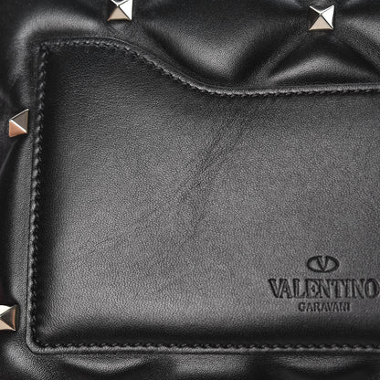 Valentino Garavani Lambskin VLTN Print Candystud Top Handle Bag Black 13 of 13