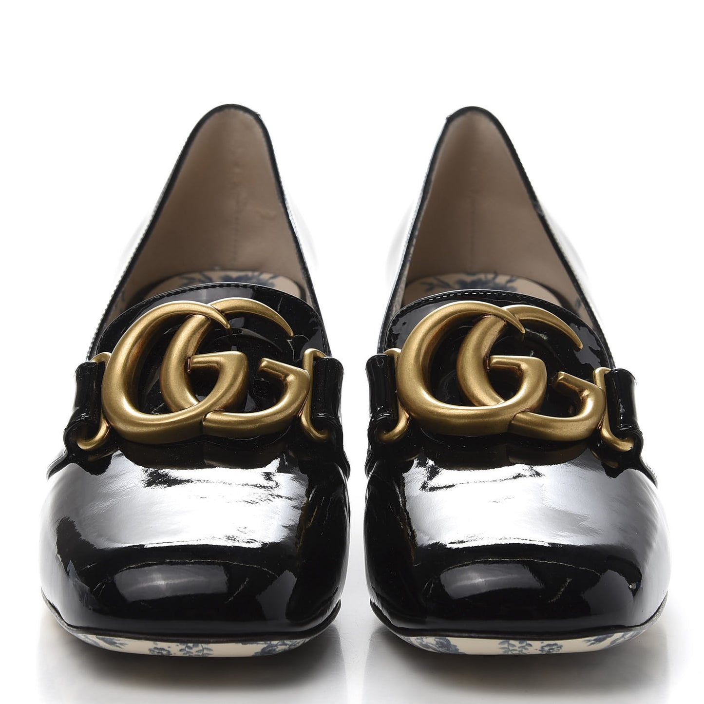 Vernice GG Victoire 55mm Loafer Pumps 36 Black