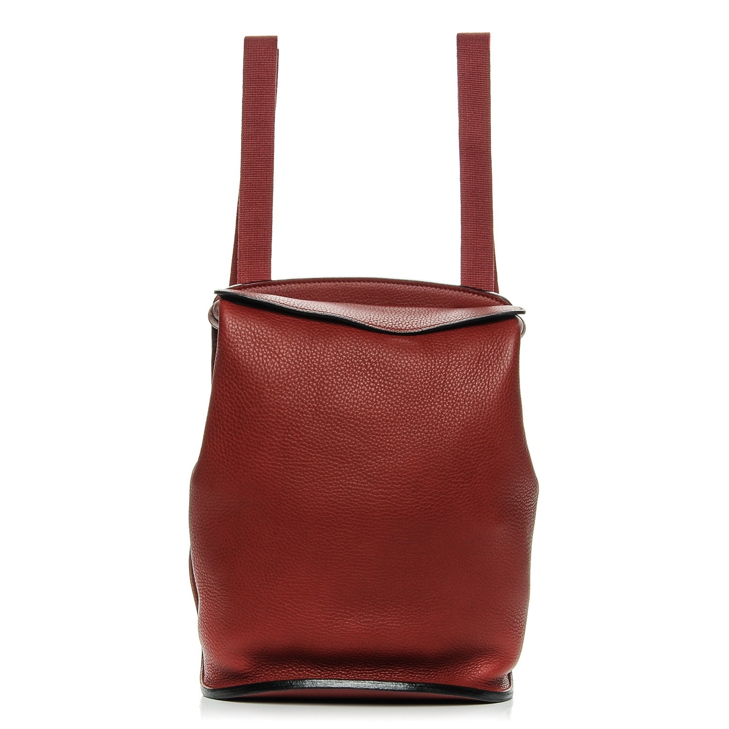 Hermes Taurillon Clemence Sherpa Backpack Rouge H 1 of 8