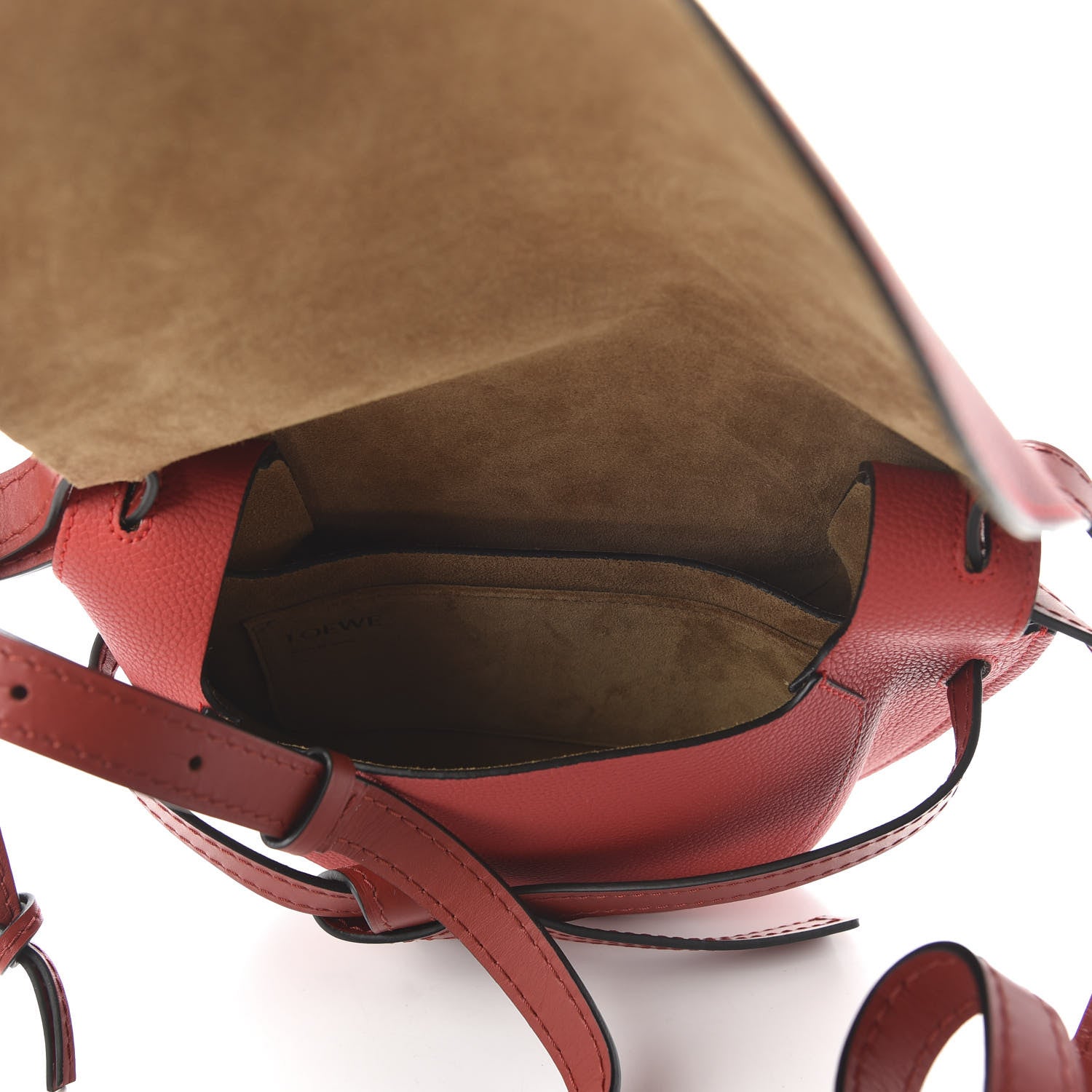Loewe Soft Grain Calfskin Small Gate Crossbody Bag Scarlet Red Burnt Red 5 of 9