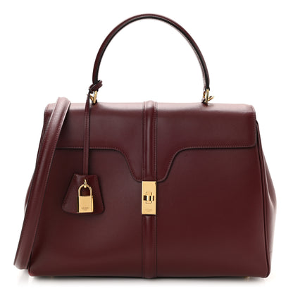 Celine Satinated Calfskin Medium 16 Top Handle Bag Light Burgundy 1 of 9