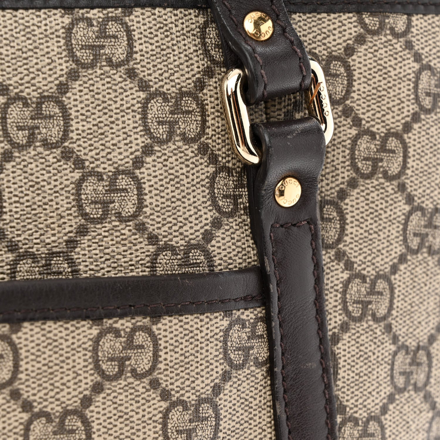 Gucci GG Supreme Monogram Medium Joy Tote Dark Brown 11 of 13
