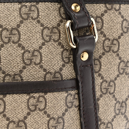 Gucci GG Supreme Monogram Medium Joy Tote Dark Brown 11 of 13