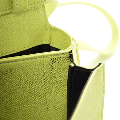 Balenciaga Grained Calfskin Logo Print Ville Day Bag XS Acid Green 12 of 12