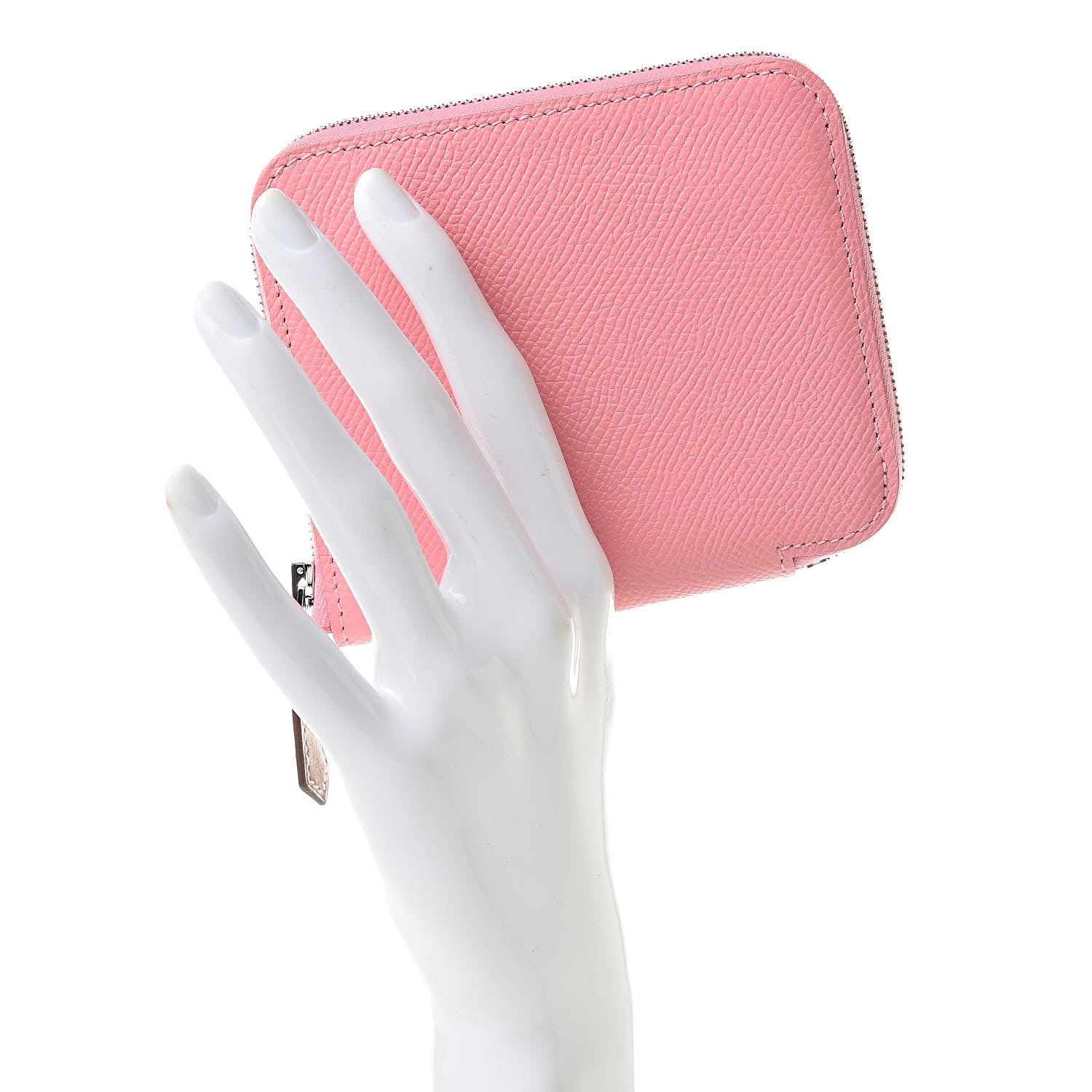 Hermes Epsom Silk'in Compact Wallet Rose Confetti 2 of 7