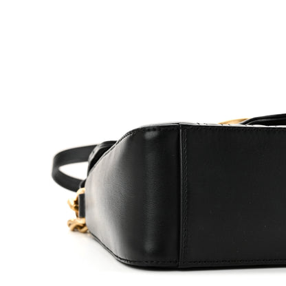 Gucci Calfskin Matelasse Mini GG Marmont Top Handle Shoulder Bag Black 9 of 10