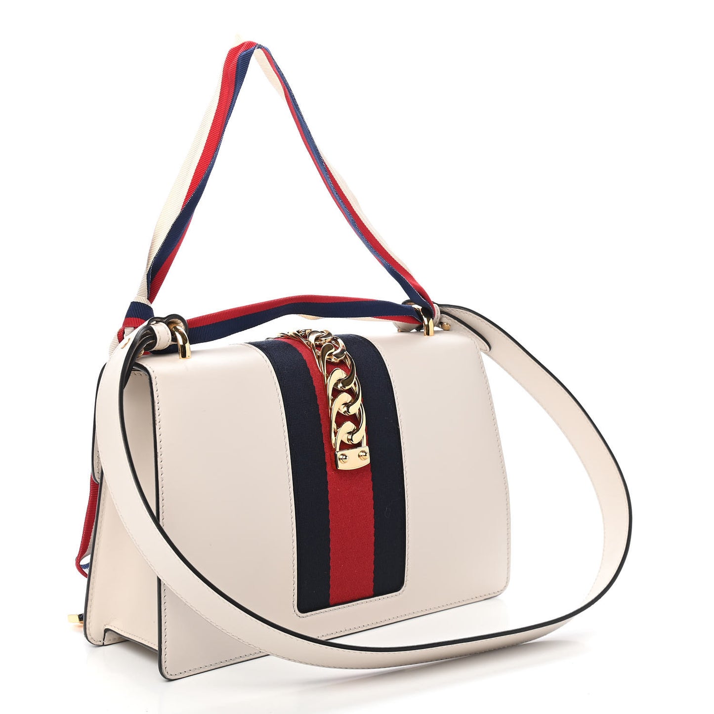 Calfskin Small Sylvie Shoulder Bag White