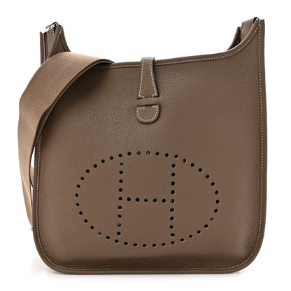 Hermes Taurillon Clemence Evelyne III PM Etoupe 1 of 11