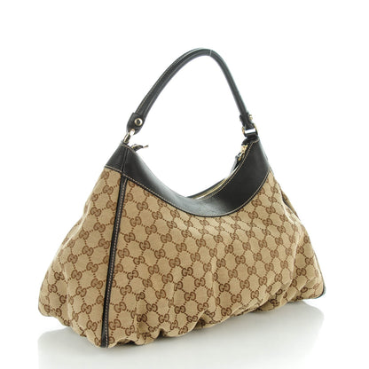 Gucci Monogram Large D Gold Hobo Dark Brown 3 of 7